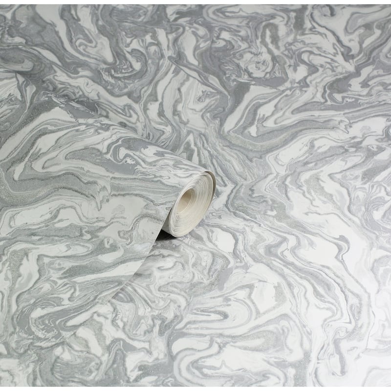 Arthouse Osgood Grey Marbled Wallpaper