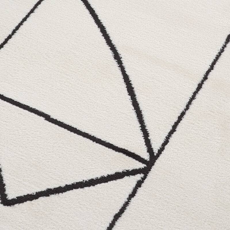 Mulan Ivory Moroccan Power-Loom Area Rug 2' x 3'