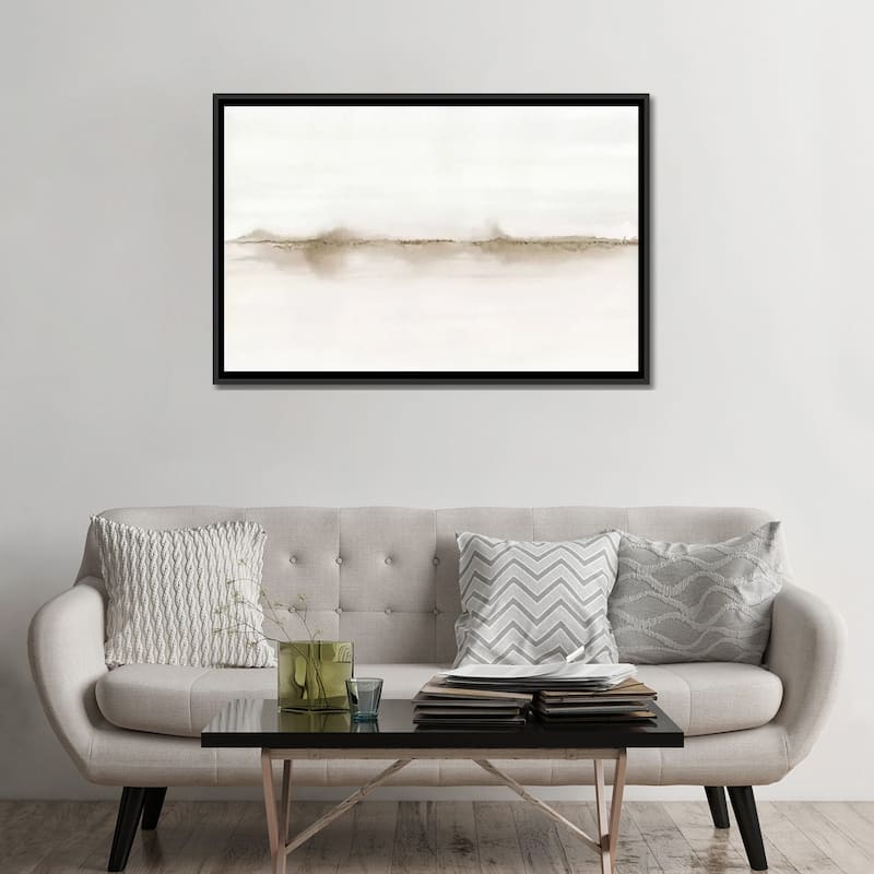 iCanvas "Watercolor Landscape Vii - Shades Of Sepia" by Nouveau Prints Framed Canvas Print