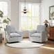 preview thumbnail 2 of 12, Swivel Accent Chair Swivel Barrel Reading Chair with Thick Padded Backrest Cushion