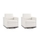 preview thumbnail 103 of 154, Set of 2 Modern Swivel Accent Armchairs Upholstered Arm Chairs