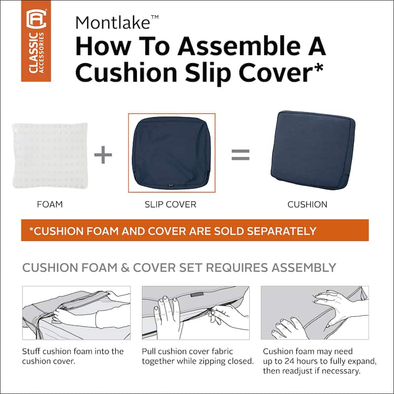 Classic Accessories Montlake Water-resistant Cushion Slip Cover