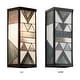 preview thumbnail 6 of 7, River of Goods Tiffany-Style Stained Glass and Black Satin Rectangular 1-Light Outdoor Wall Sconce - 6.25" x 5.5" x 16.25"