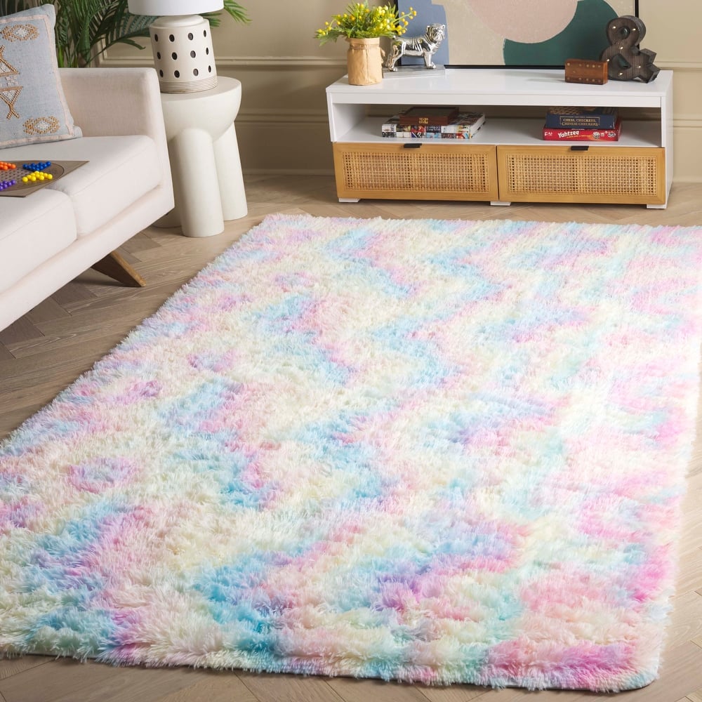 SAFAVIEH Rainbow Shag Didy Shag Rug