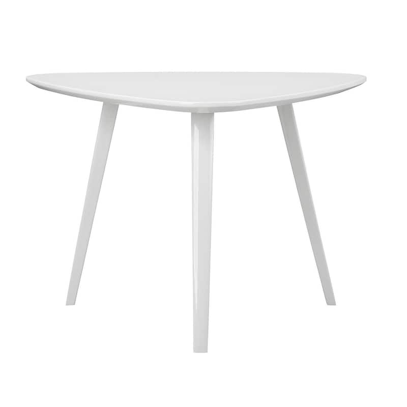 22 in. White Rectangle Metal End Table, Sturdy Build End Side Table for Living Rooms