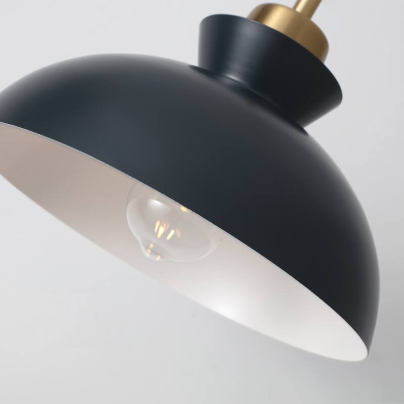 1-Light Hanging Ceiling Pendant Light Chandelier Light Fixture with Metal Shade for Kitchen Island