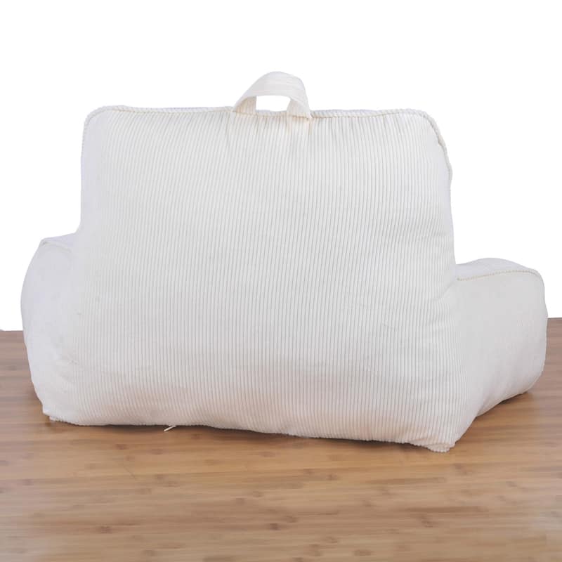 Cotton Corduroy Lounger Bed Rest Pillow Adjustable DIY Filling