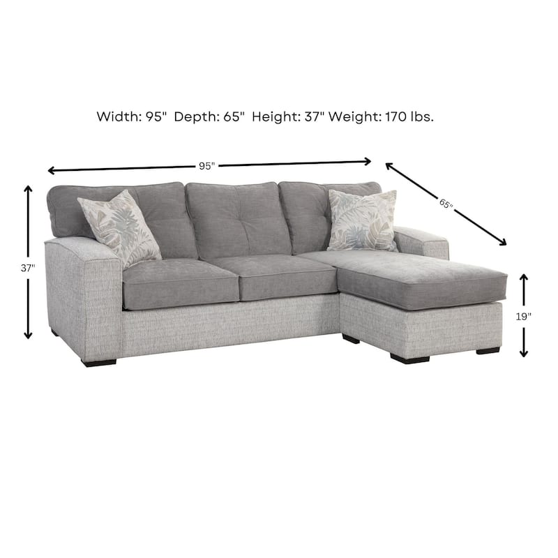 Woodhaven Furniture Cove Sofa Chaise