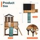 preview thumbnail 7 of 18, 9-in-1 Wooden Playhouse with Slide & Sandbox