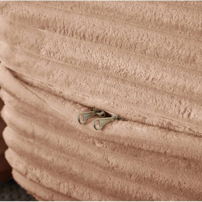 Modern 78" Full Size Convertible Corduroy Foam-Filled Sleeper Sofa,Modern Floor Sofa with 2 Pillows