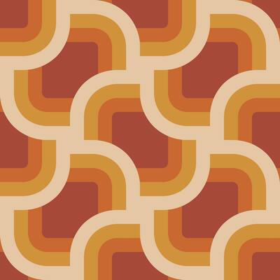 Nicole Miller Retro Geo Clay and Turmeric Peel & Stick Wallpaper