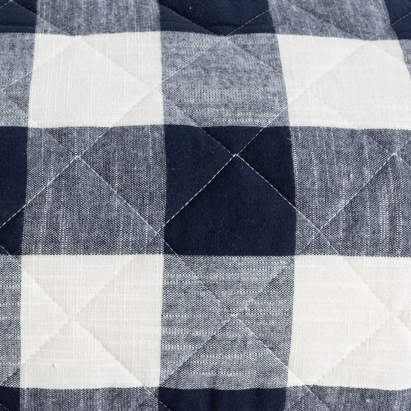 HULALA HOME 3 Piece Quilt Set with Plaid Patterns