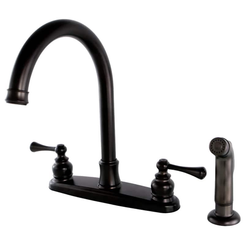 Kingston Brass Vintage 1.8 GPM Standard Kitchen Faucet - Includes Side - Oil Rubbed Bronze
