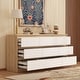 preview thumbnail 56 of 70, Modern Dresser for Bedroom 9 Drawers Wood Dresser Chest of Drawers White/Oak