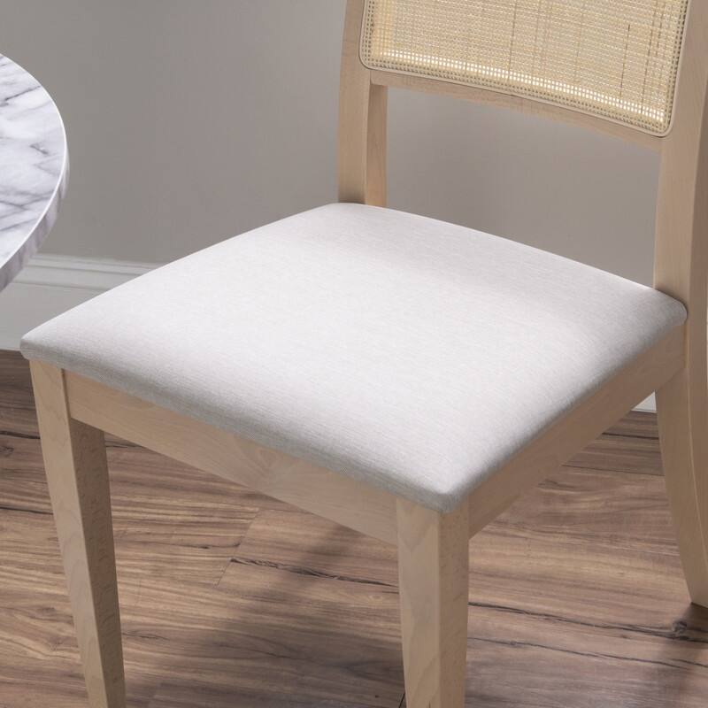 Linon Birkner Solid Wood Rattan Dining Chair