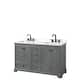 Option Dark Gray, Black Trim, White Quartz Top