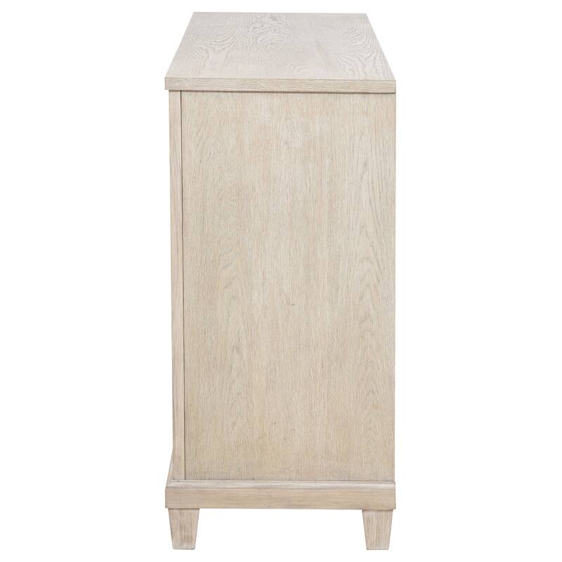 Pembroke 6-drawer Bedroom Dresser with Mirror Washed Oak