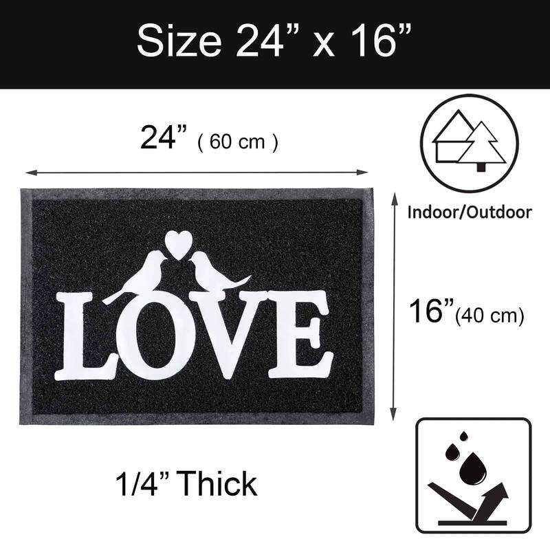 Welcome Outdoor Door Mat Non-Slip 100% Recycled PVC Rug