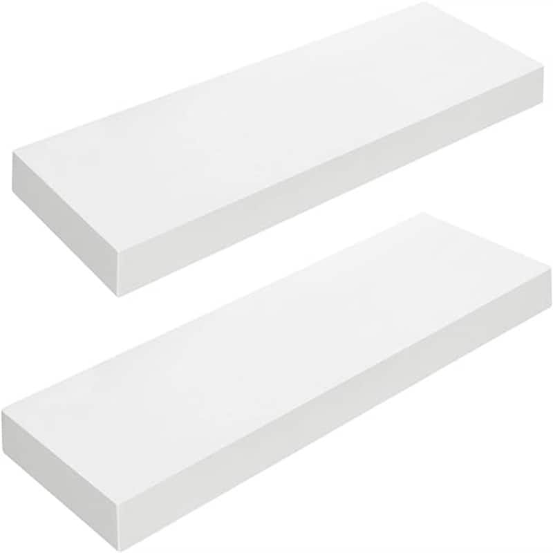 Floating Shelves - 7.9"D x 23.6"W x 1.5"H - White