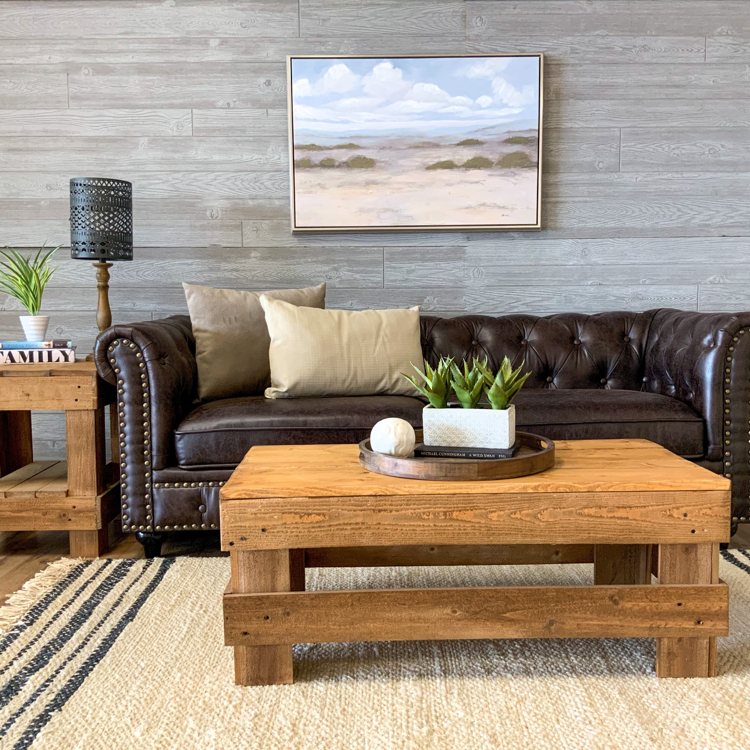 Landmark pine on sale wood coffee table