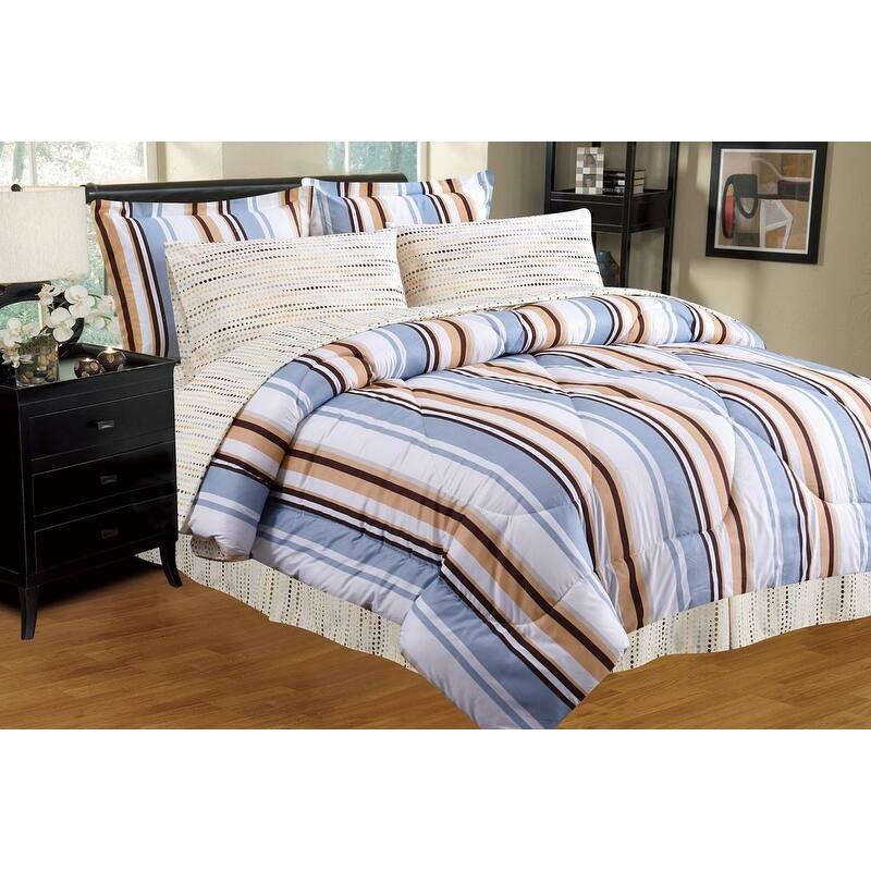 Porch & Den Jenne Reversible Patterned Bed-in-a-Bag 8-PC Comforter Set
