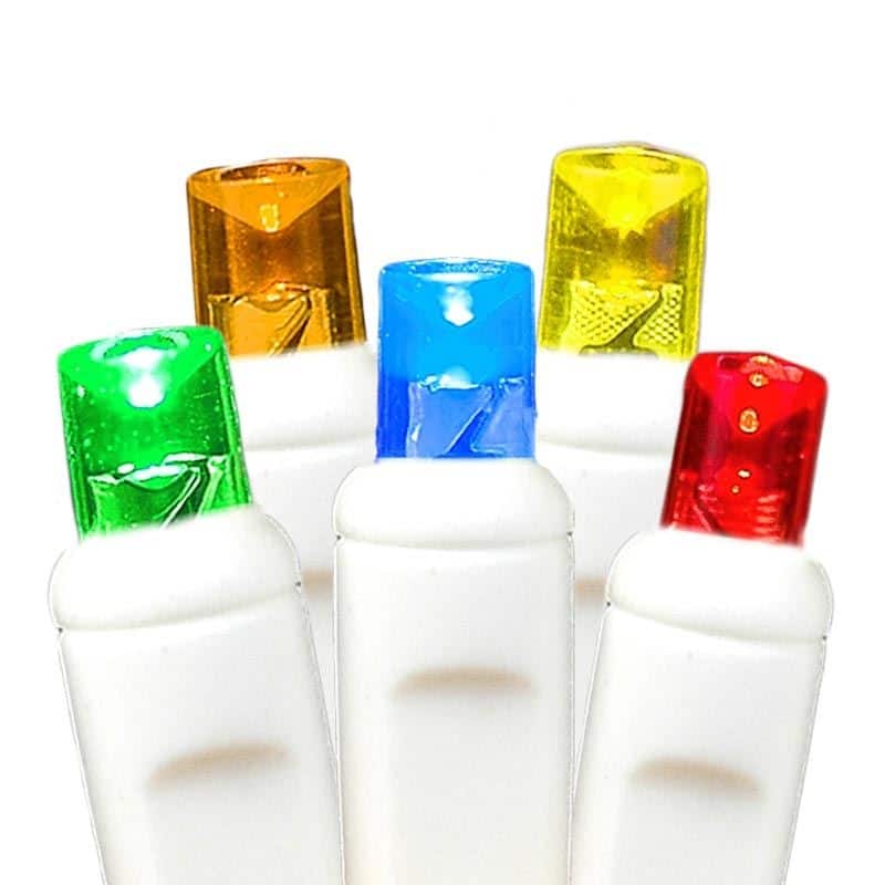 20 Light LED Christmas Mini Light, Warm White, Non-Connectable, White Wire, 8.5’