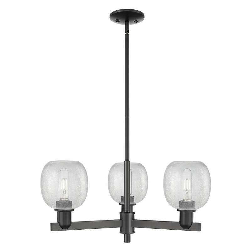 Innovations Lighting Endless Possibilities Arcadia - Belfast - 3 Light 28" Stem Hung Chandelier - Matte Black