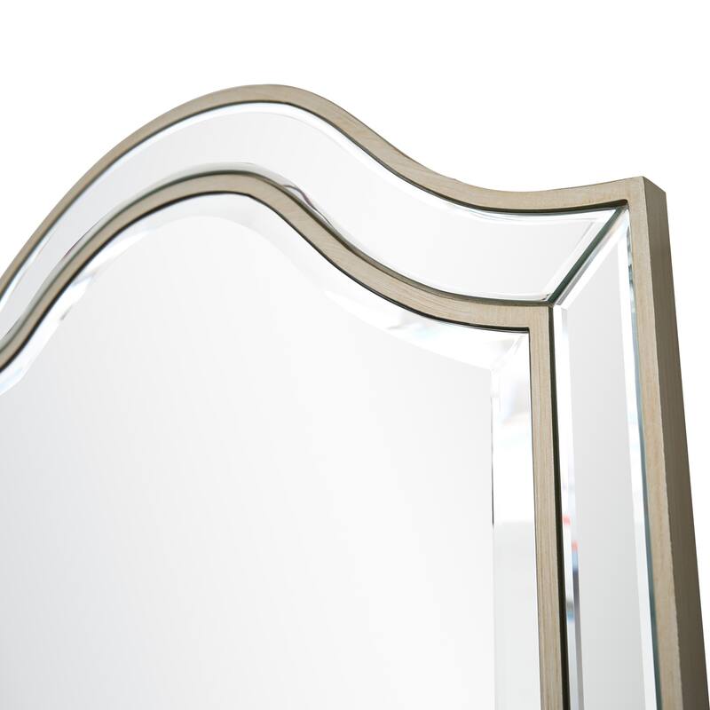 HomeRoots 35" Champagne Novelty Accent Wood Mirror