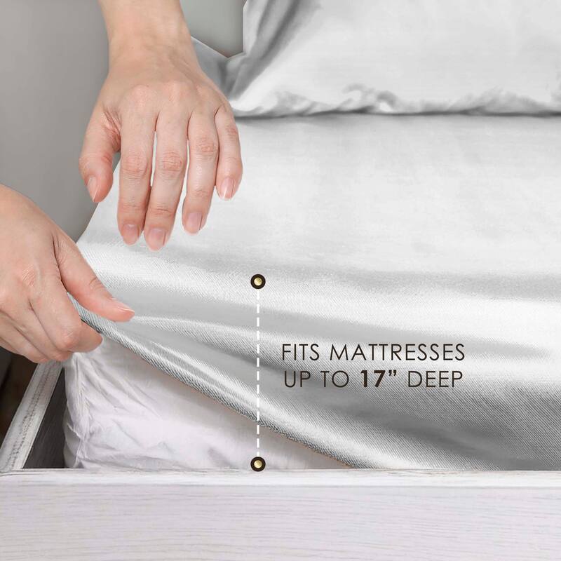 Martex Elegance Satin Silk Soft & Breathable For Hair & Skin Sheet Set