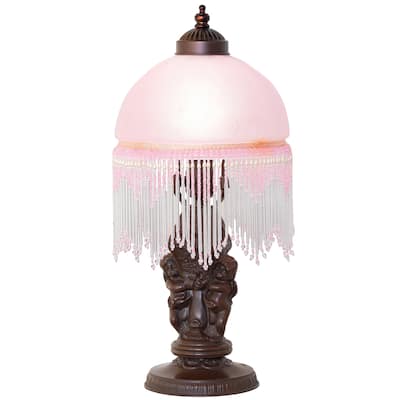 17" High Roussillon Cherub With Lantern Mini Lamp - N/A
