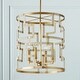 preview thumbnail 4 of 2, Hala 18.25" 4-light Patinaed Brass/ Bleached Natural Jute Foyer Pendant