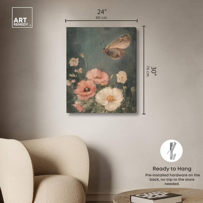 Shadowed Flutter II Canvas by Art Remedy, Gallery Wrapped