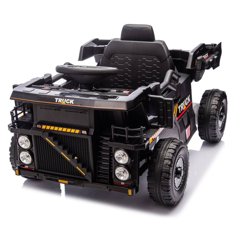12V Kids Ride On Dump Truck W/Parents Control,2wd,Rear-Wheel Suspension,Electric Dump Bed And Extra Shovel,For Kids 3-5