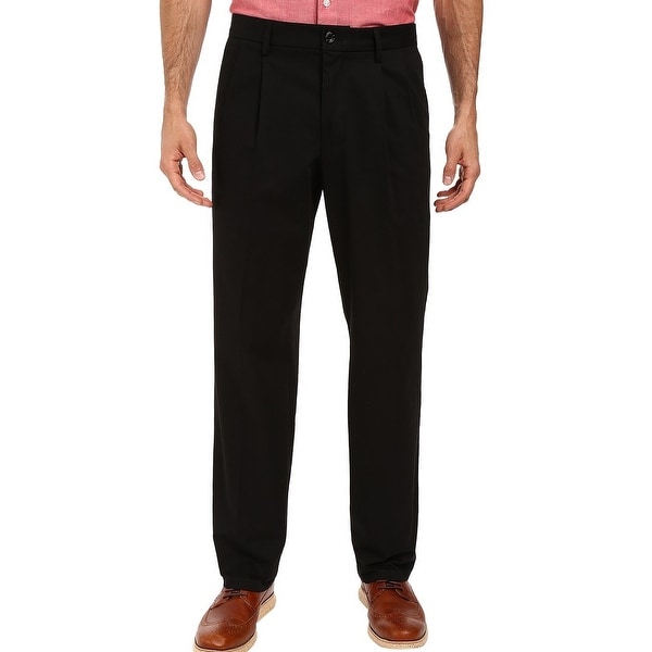 Dockers Mens Pants Deep Black Size 38x29 Khakis Flat-Front Stretch. Opens flyout.