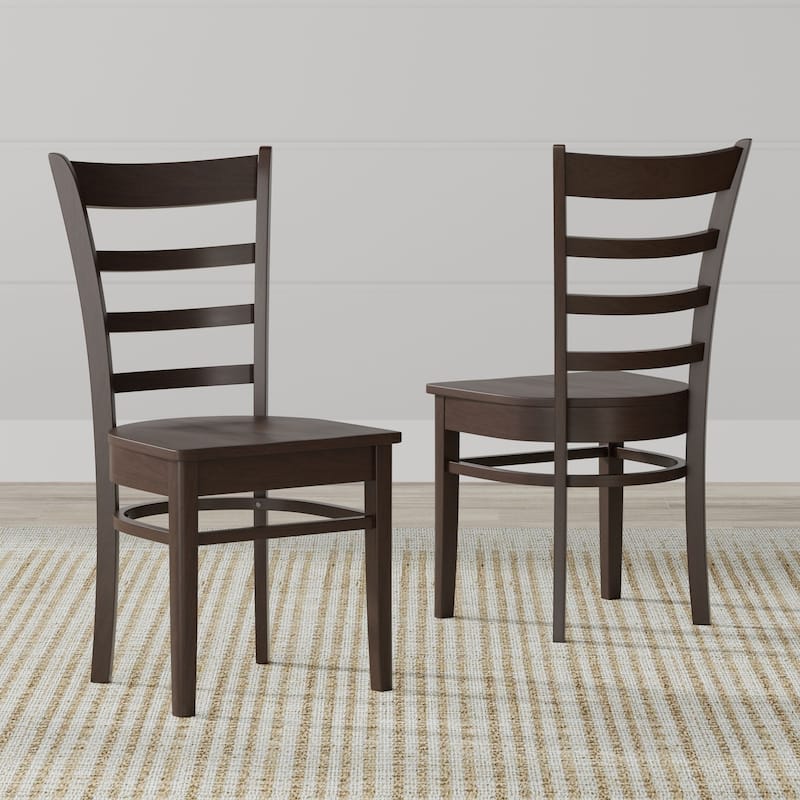5-Piece Dining Set, 42" Round Drop-Leaf Table and Slat Back Chairs