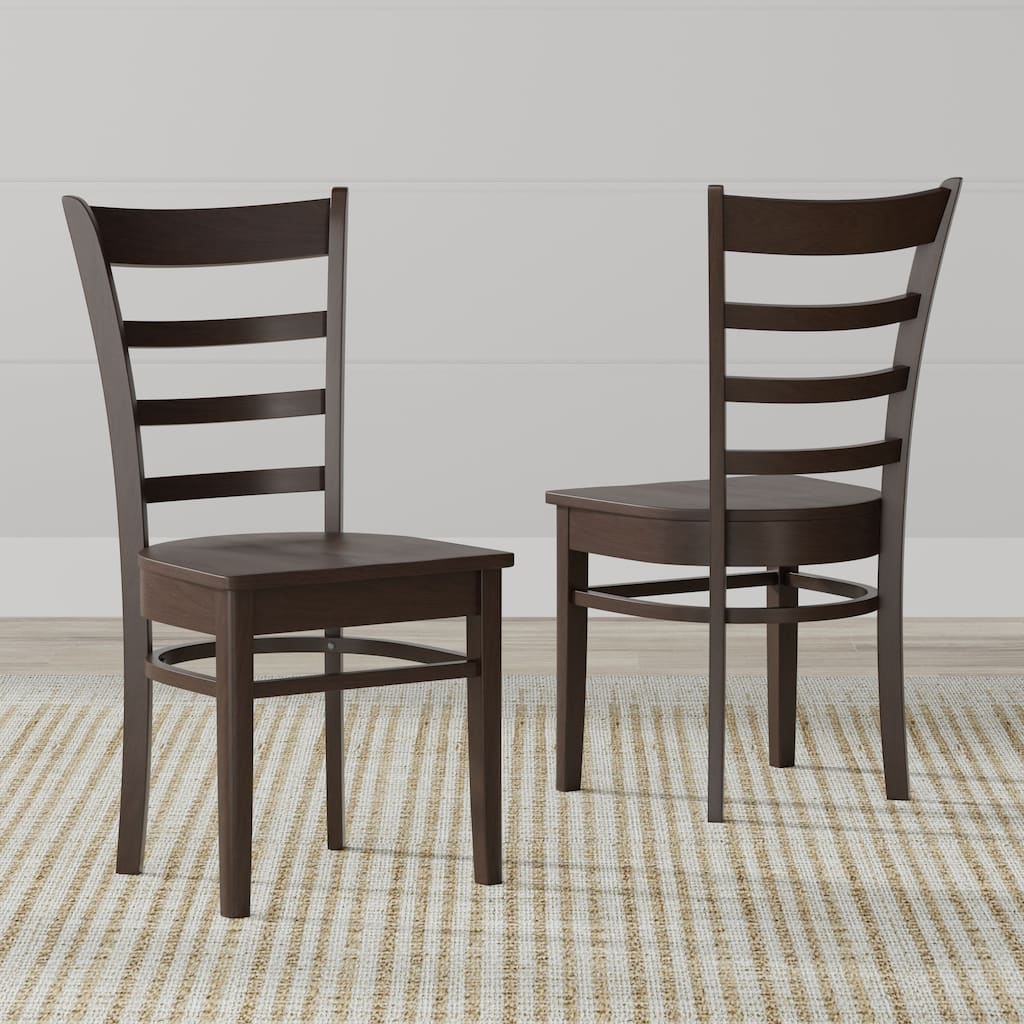Slat Back Solid Wood Dining Chair (Set of 2)