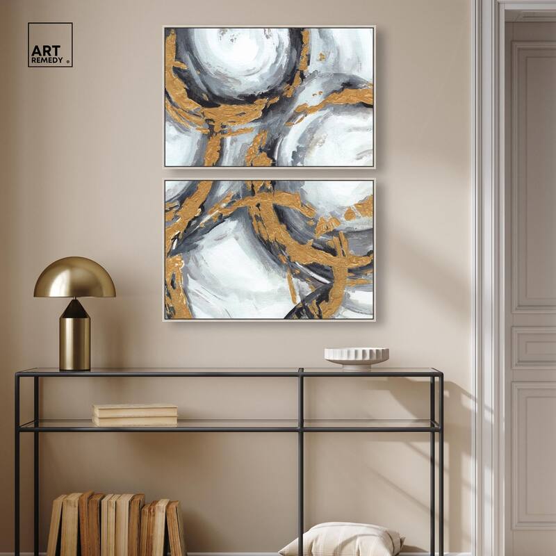 Love Circles Canvas Set of 2 by Art Remedy