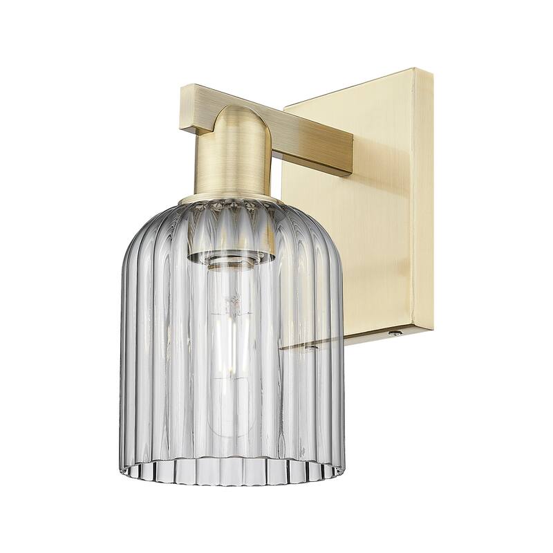 Innovations Lighting 716-1W-11-5 Bridal Veil Sconce Bridal Veil 11" - Antique Brass / Light Smoke