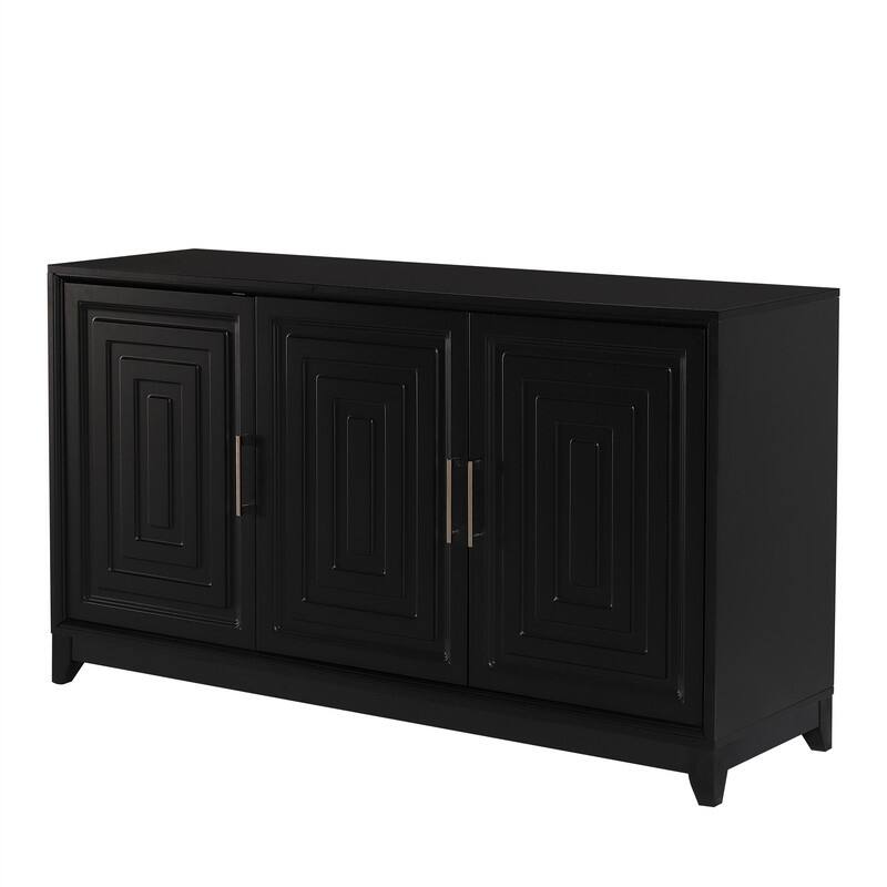 TV Stand for TVs up to 65 Inches, Modern Entertainment Center Media Console Cabinet with 2 Spacious Storage Space