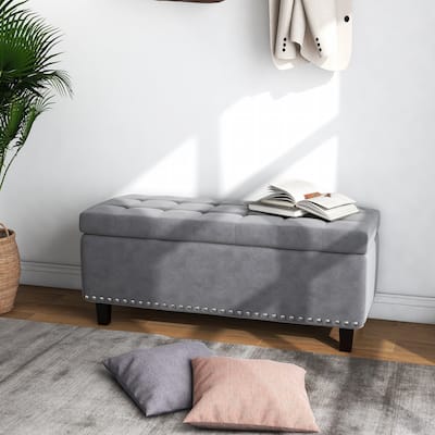 41.3" Vevlet Ottoman with Storage End of Bed Bench for Living Room