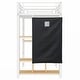 preview thumbnail 16 of 16, Contemporary Design Metal Loft Bed with Built-in Wardrobe, Desk and Shelves, Twin Size