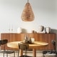 preview thumbnail 2 of 3, Hunter Cambria Boho Seagrass Pendant - Kitchen, Bedroom, Living Room, Dining Room, Entry - Transitional, Coastal
