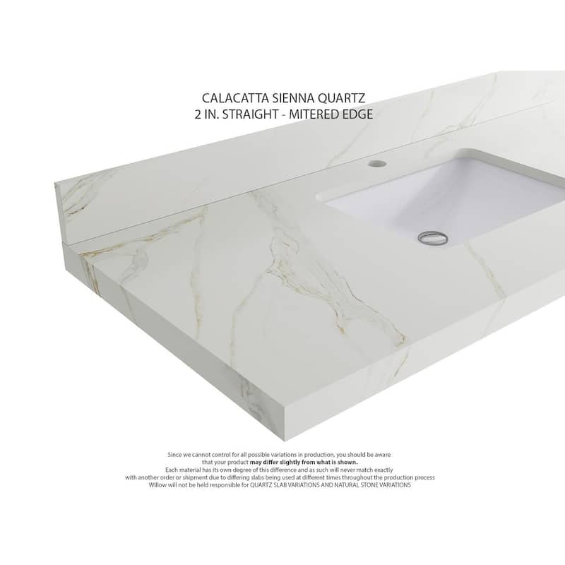 Willow Collection 42 in W x 22 in D x 36 in H Boston Single Bowl Sink Bathroom Vanity with Countertop
