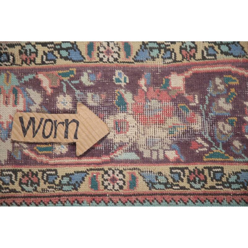 Hand Knotted Oriental 100% Wool Carpet Traditional Floral Pink Tabriz Area Rug - 9' 11'' X 6' 5''