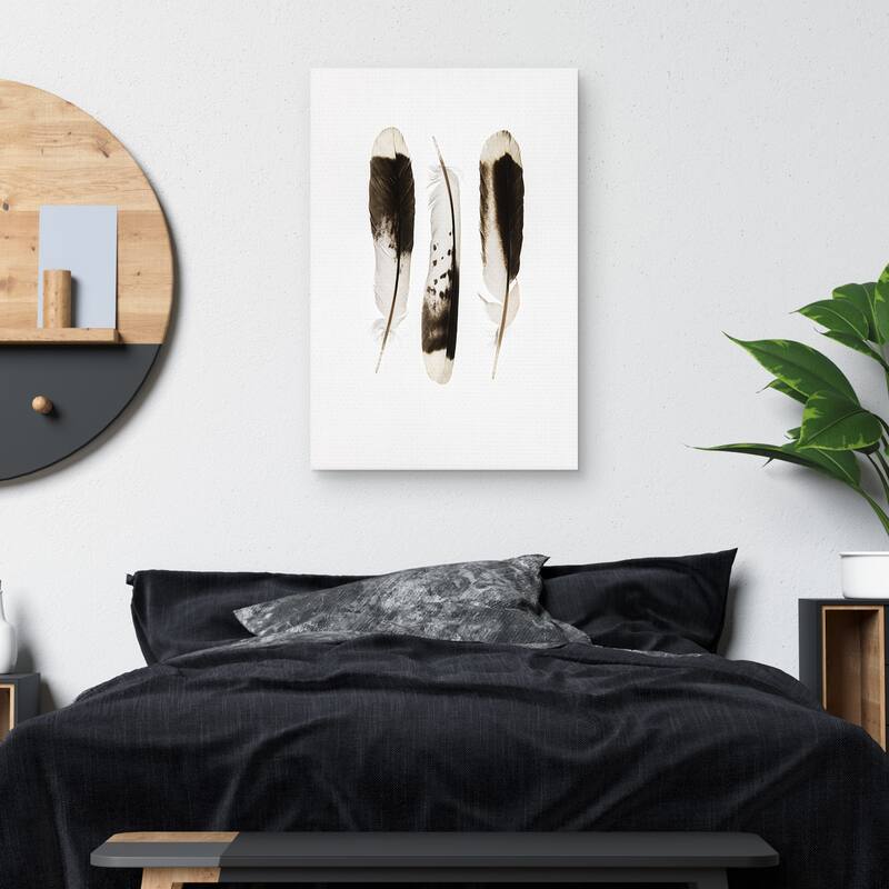 Three Feathers by Nancy Crowell Canvas Art Print