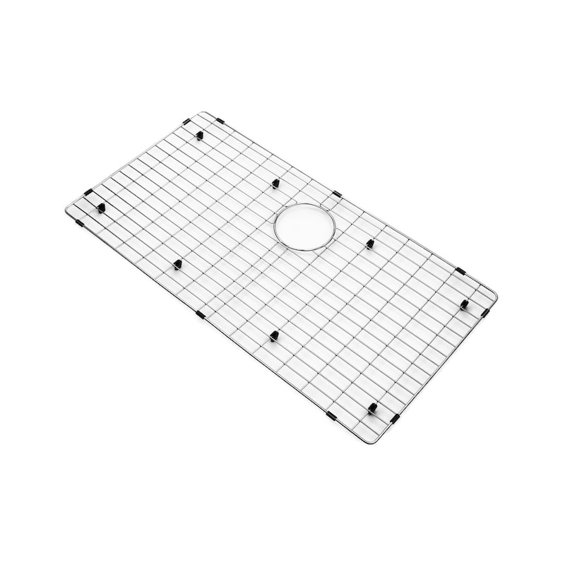 Houzer Wirecraft 33-1/4" L x 17-1/4" W Stainless Steel Basin Rack with - Stainless Steel - Stainless Steel