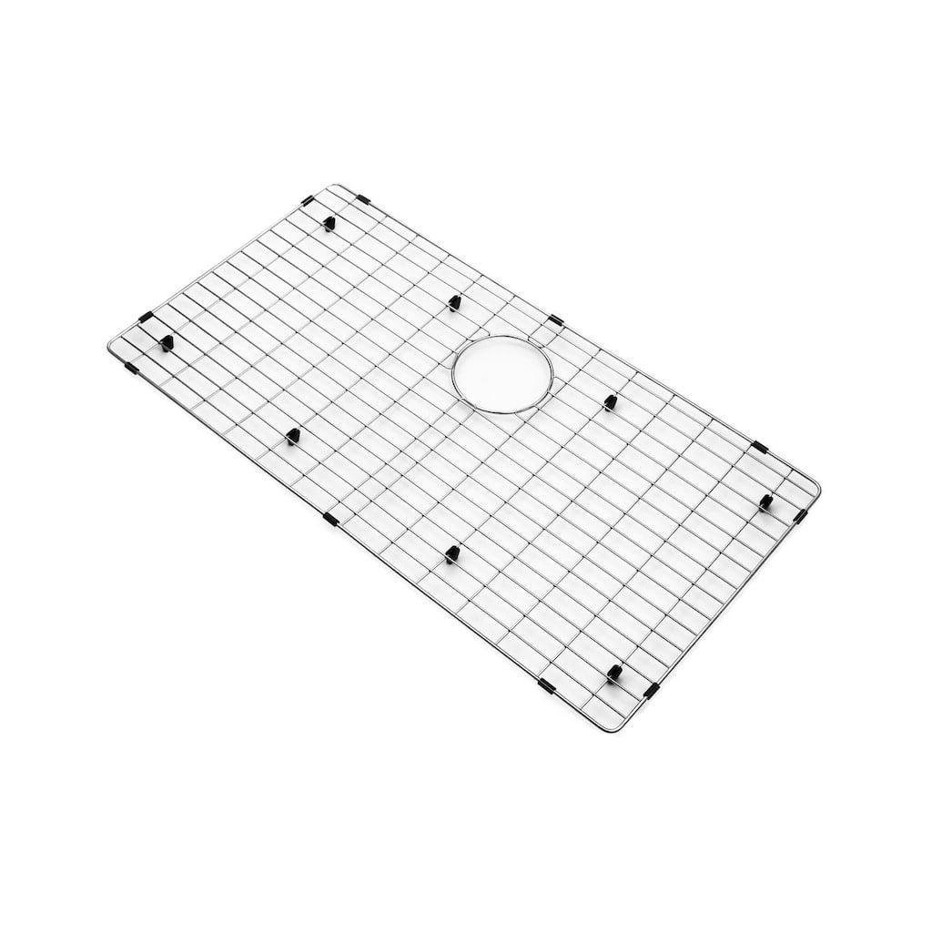 Houzer Wirecraft 33-1/4" L x 17-1/4" W Stainless Steel Basin Rack with - Stainless Steel