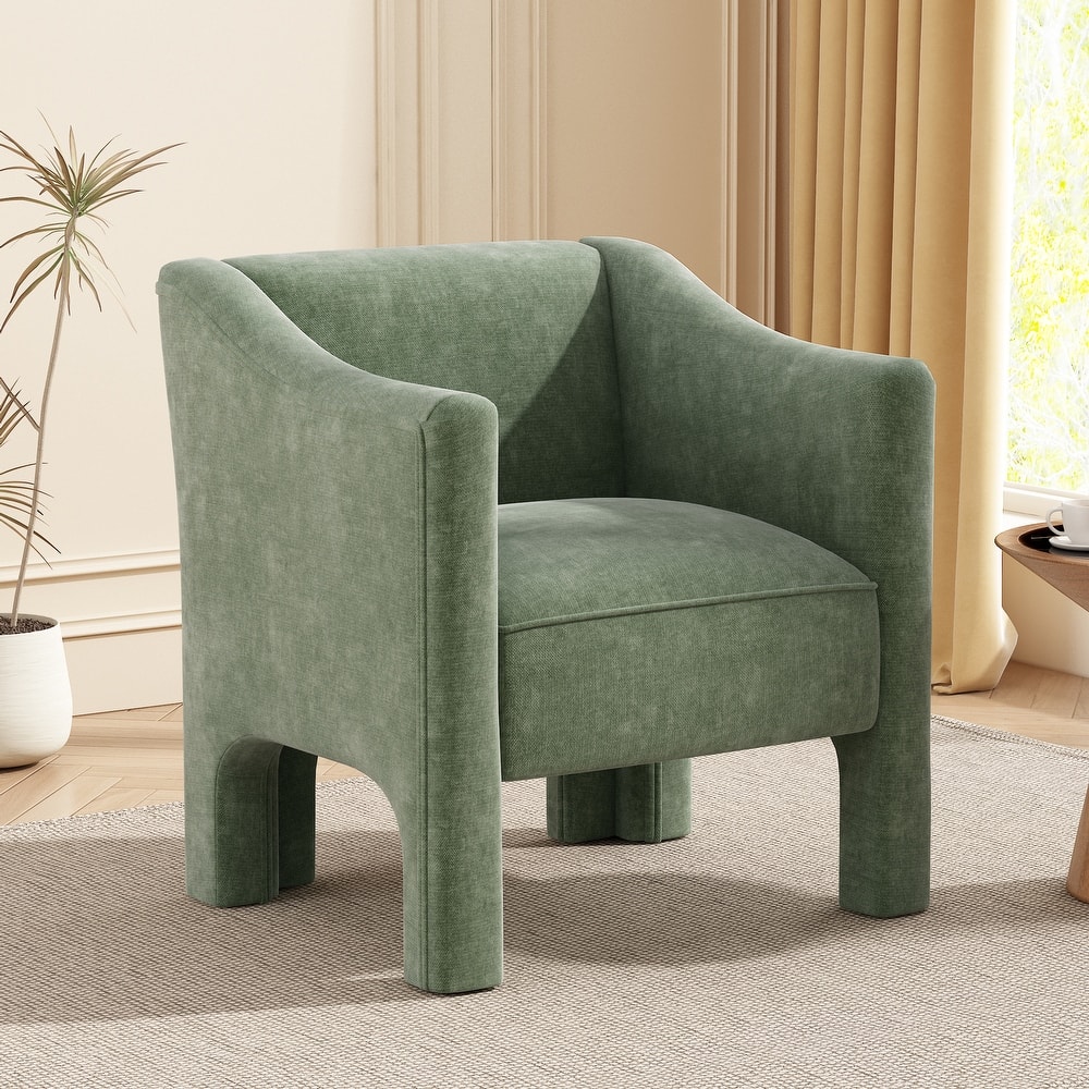 Christopher Knight Home - Barrel Modern Upholstered Accent Chair with Ergonomic Comfort.