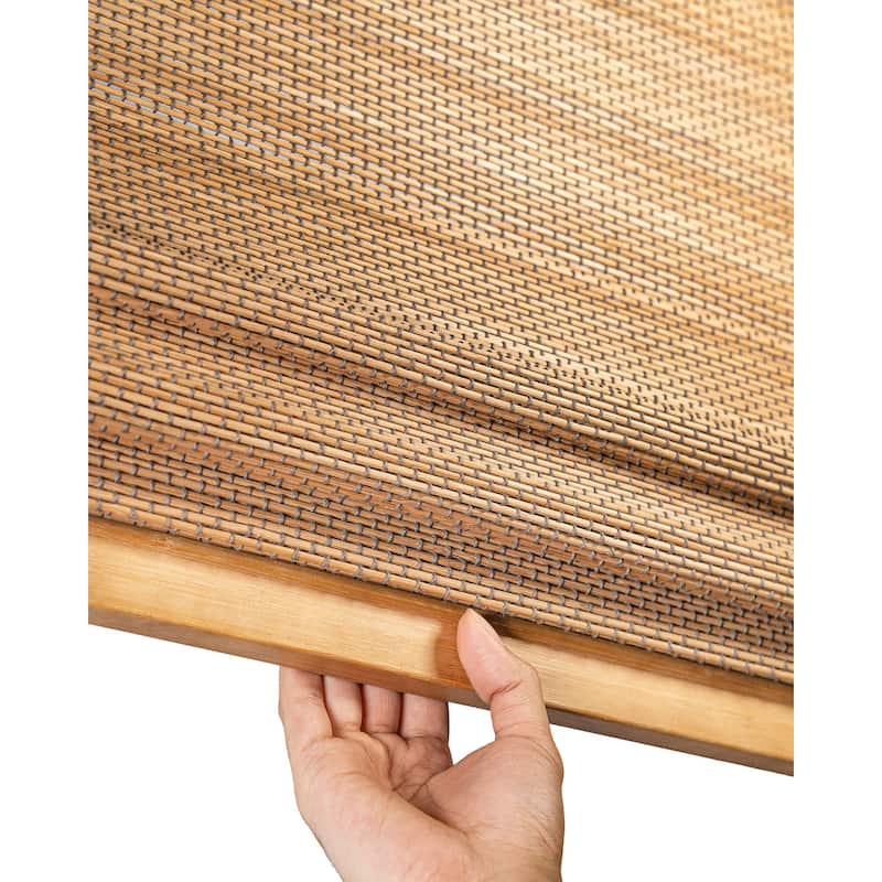 Chicology Light Filtering Cordless Natural Woven Bamboo Window Shade