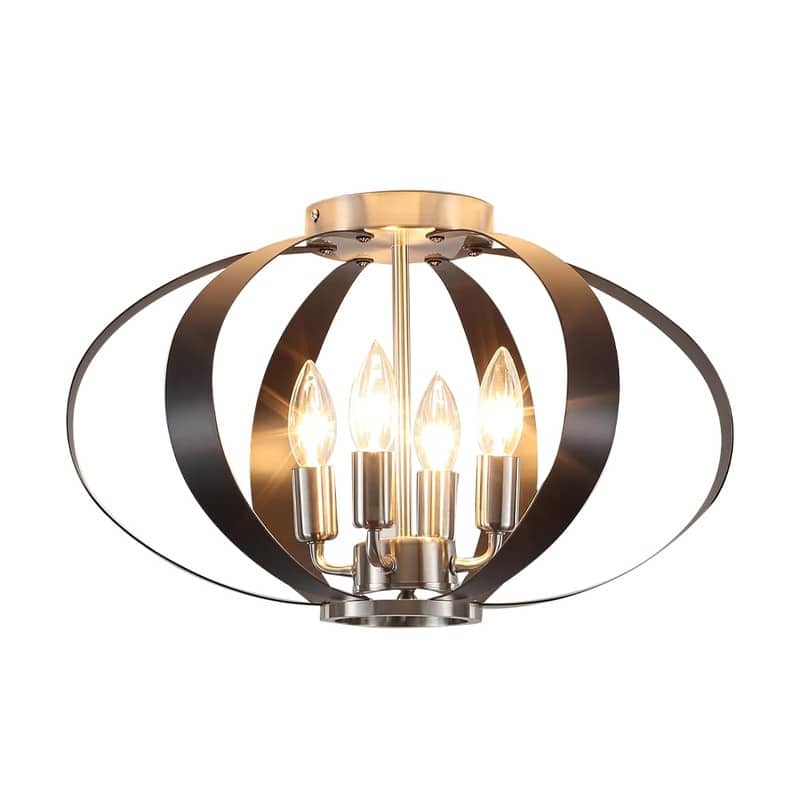 4 Candle light bulbs black , brushed nickel ceiling light metal bathroom light - N/A